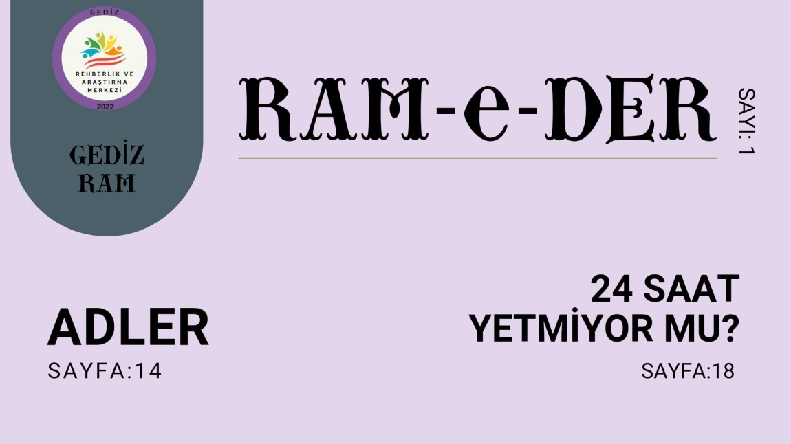 RAM-e-DER SAYI 1 YAYINLANDI!!!!